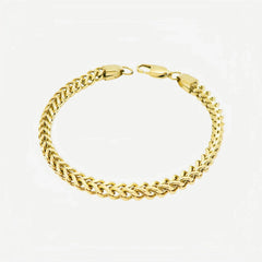 4mm gold byzantine chain bracelet