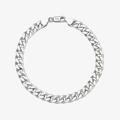 4mm silver cuban chain bracelet