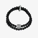 Mantra Guardian Bracelet – Obsidian Double Wrap