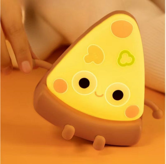 Pizza Lamp Cute Pizza Night Light Soft Silicone Pizza LED Lamp