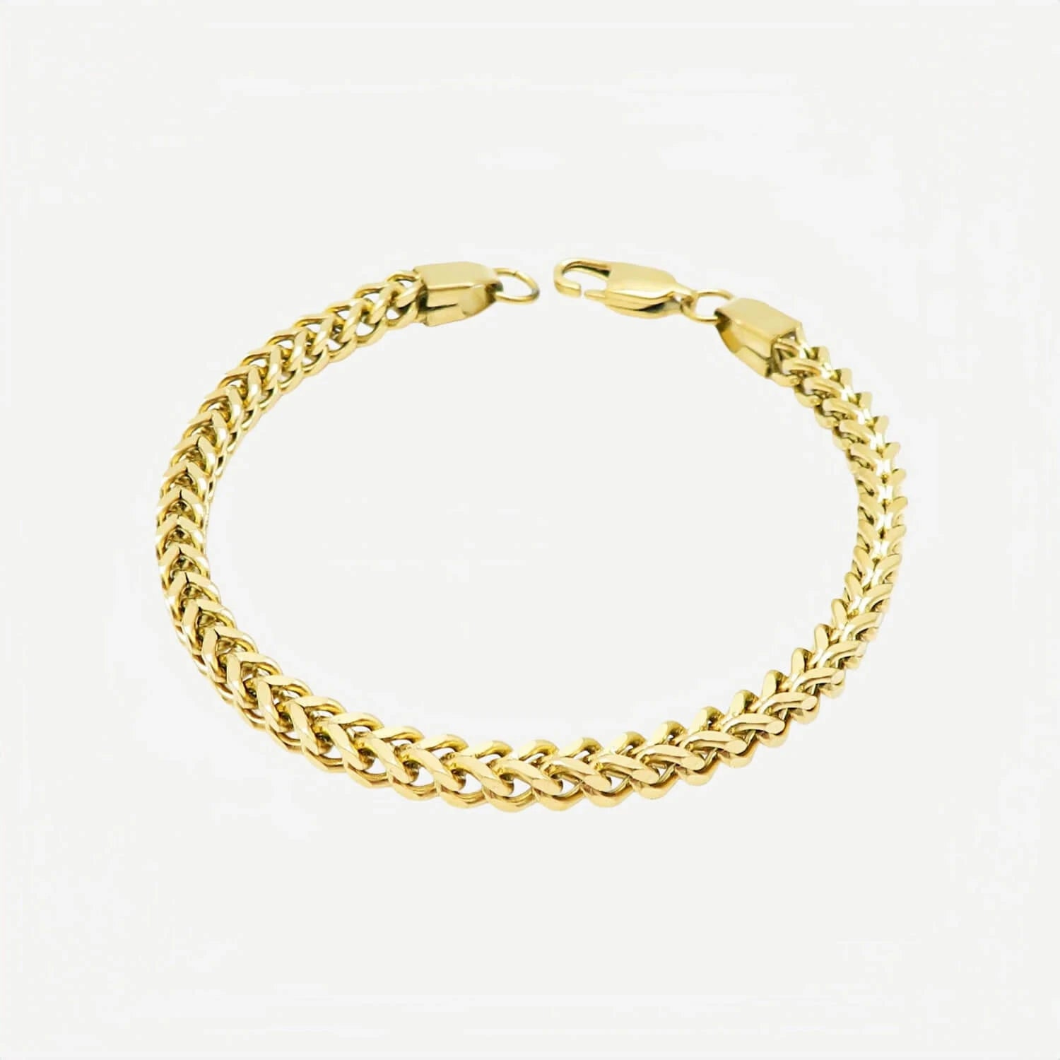 4mm gold byzantine chain bracelet