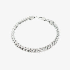 4mm silver byzantine chain bracelet