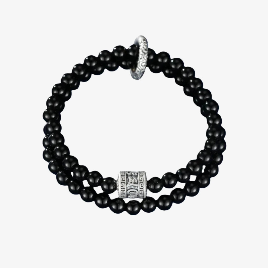 double wrap mantra bracelet with guardian charm