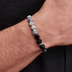 Pathfinder Bracelet – Obsidian & Map Stone