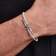 Pulse Cable Bracelet, Silver